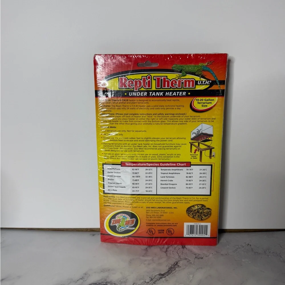 ReptiTherm U.T.H. Under Tank Heater – 10–20 Gallon Brand New